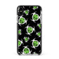 Toxic Skulls Apple iPhone Xs Max Impact Case Black Edge on Silver Phone
