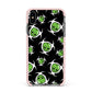 Toxic Skulls Apple iPhone Xs Max Impact Case Pink Edge on Black Phone