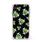 Toxic Skulls Apple iPhone Xs Max Impact Case Pink Edge on Silver Phone