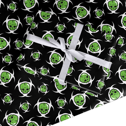 Toxic Skulls Custom Wrapping Paper