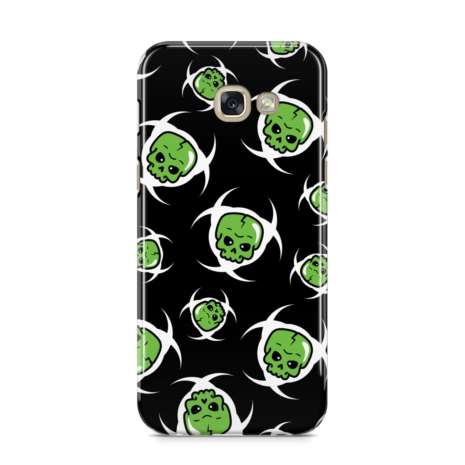 Toxic Skulls Samsung Galaxy A5 2017 Case on gold phone