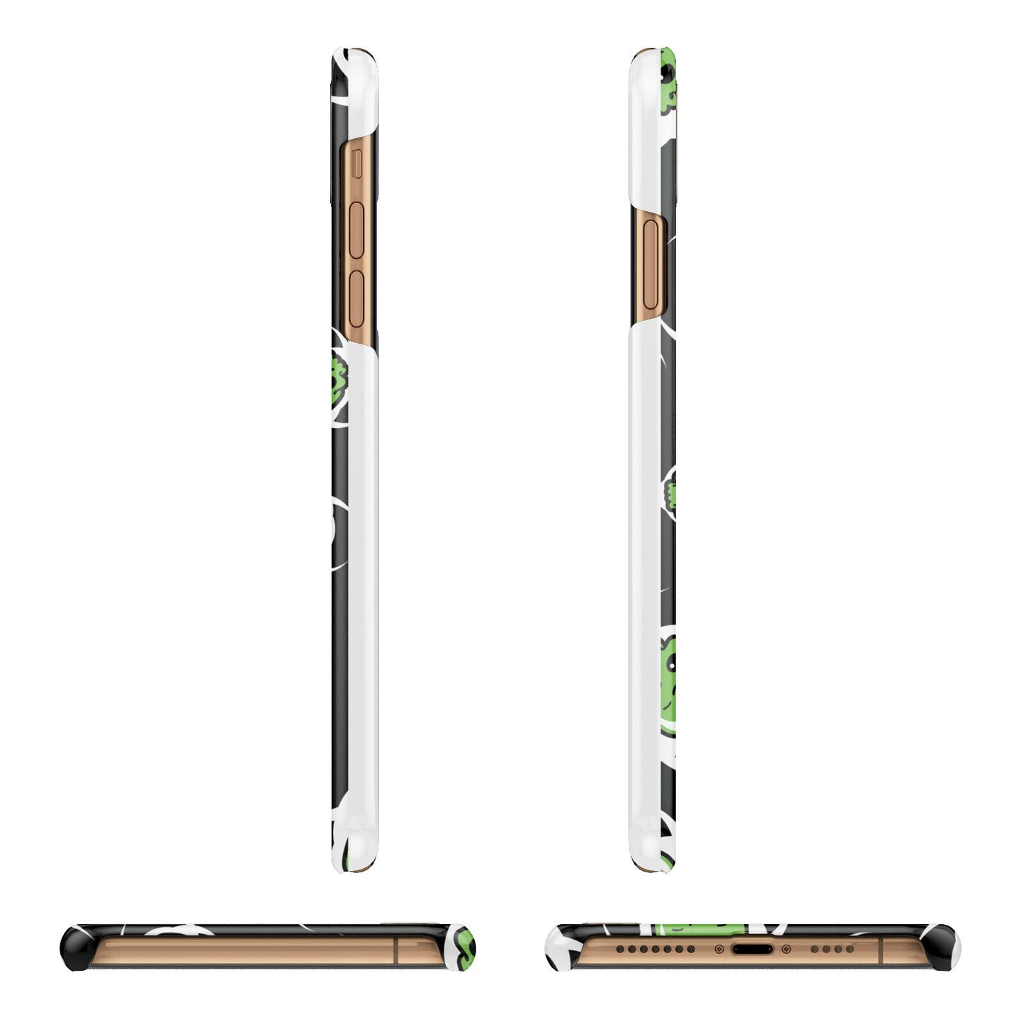 Toxic Skulls iPhone 11 Pro Max 3D Snap Case Angle Images