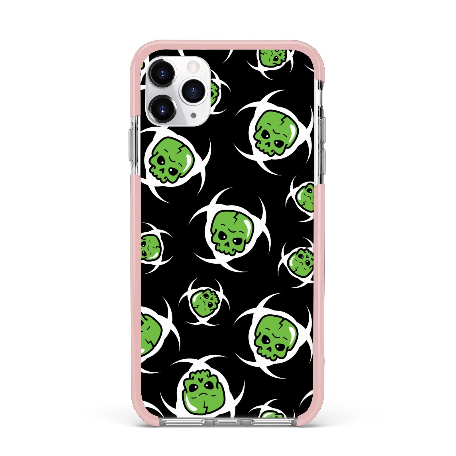 Toxic Skulls iPhone 11 Pro Max Impact Pink Edge Case