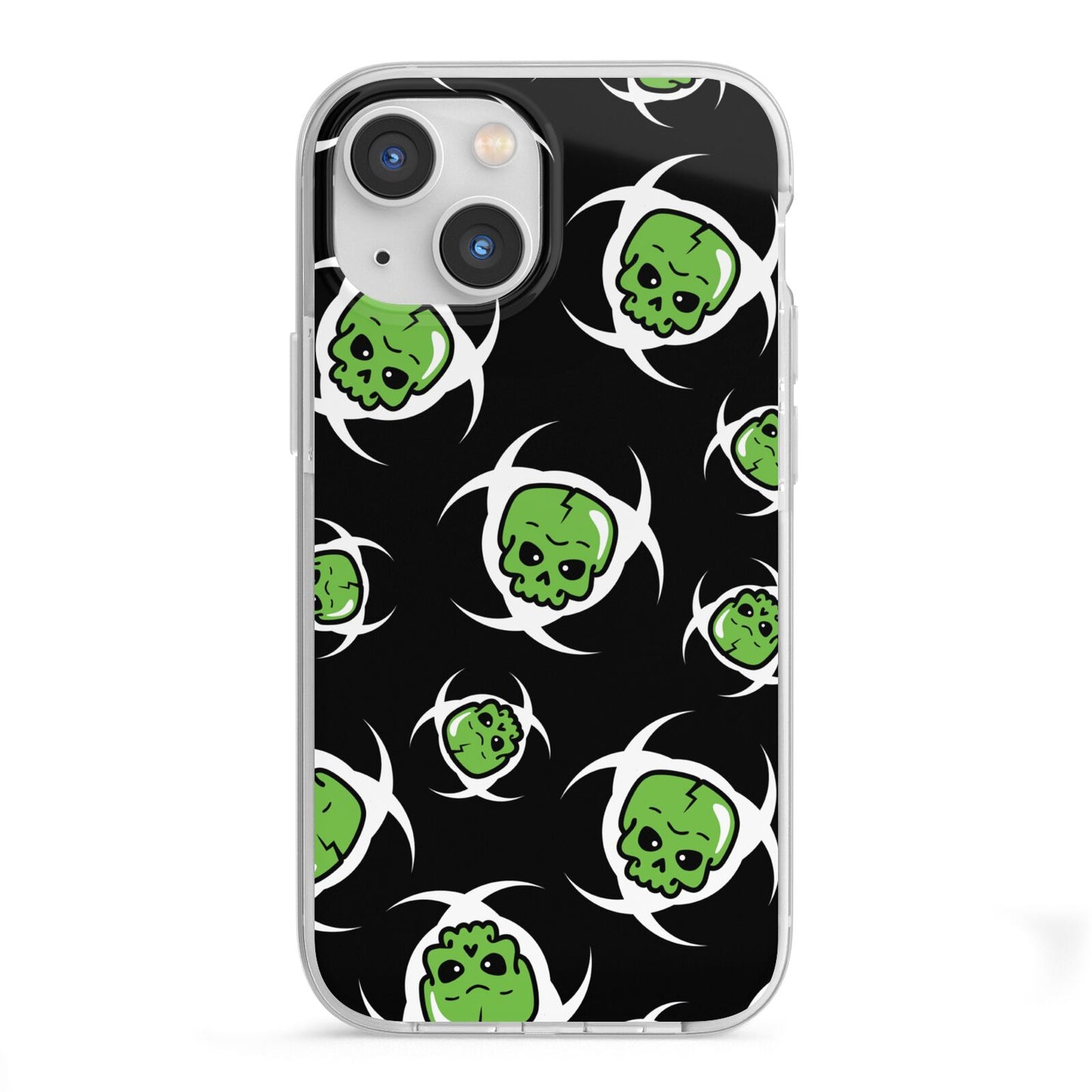 Toxic Skulls iPhone 13 Mini TPU Impact Case with White Edges