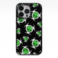 Toxic Skulls iPhone 13 Pro Black Impact Case on Silver phone