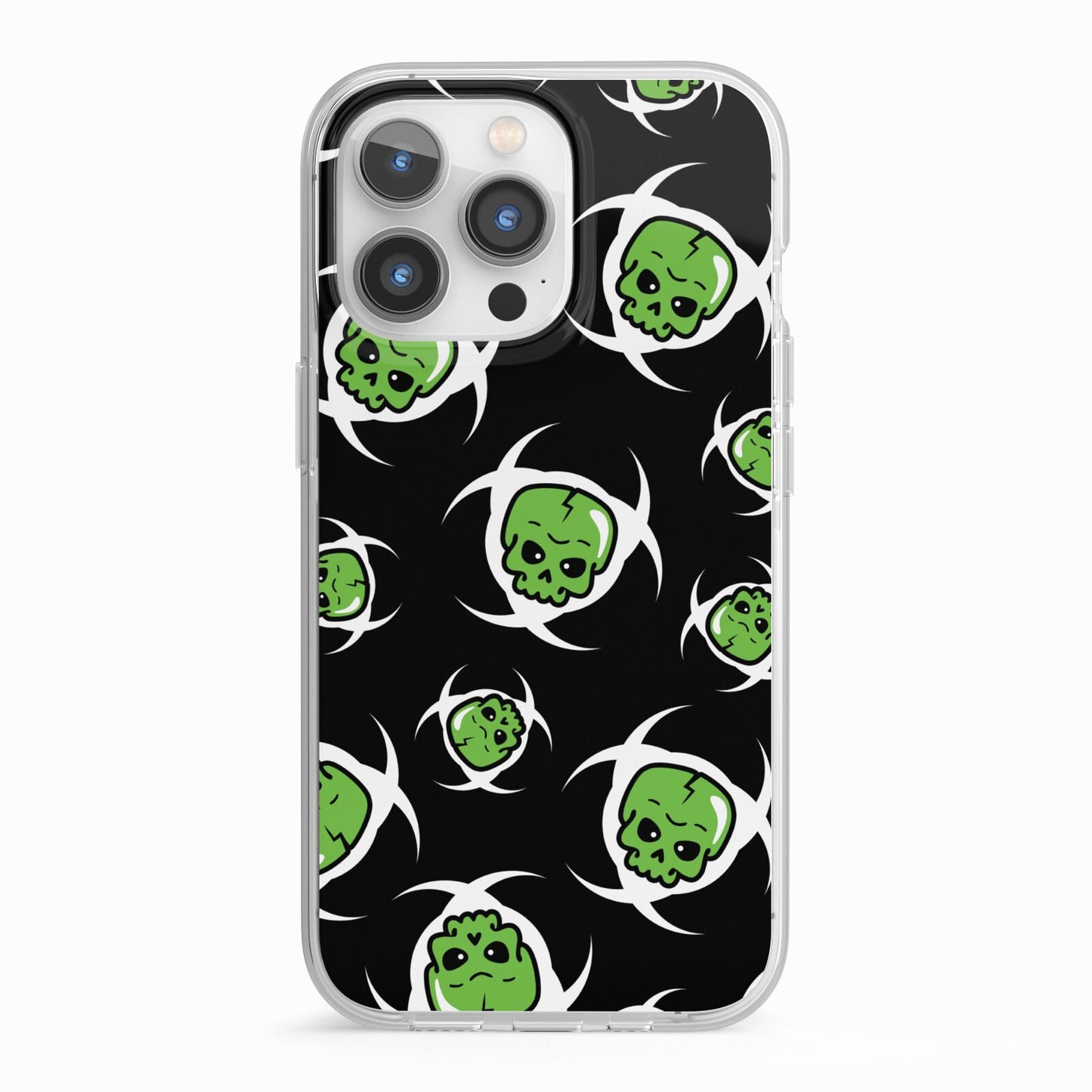 Toxic Skulls iPhone 13 Pro TPU Impact Case with White Edges