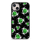 Toxic Skulls iPhone 14 Plus Black Impact Case on Silver phone