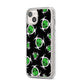 Toxic Skulls iPhone 14 Plus Glitter Tough Case Starlight Angled Image