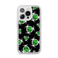 Toxic Skulls iPhone 14 Pro Clear Tough Case Silver