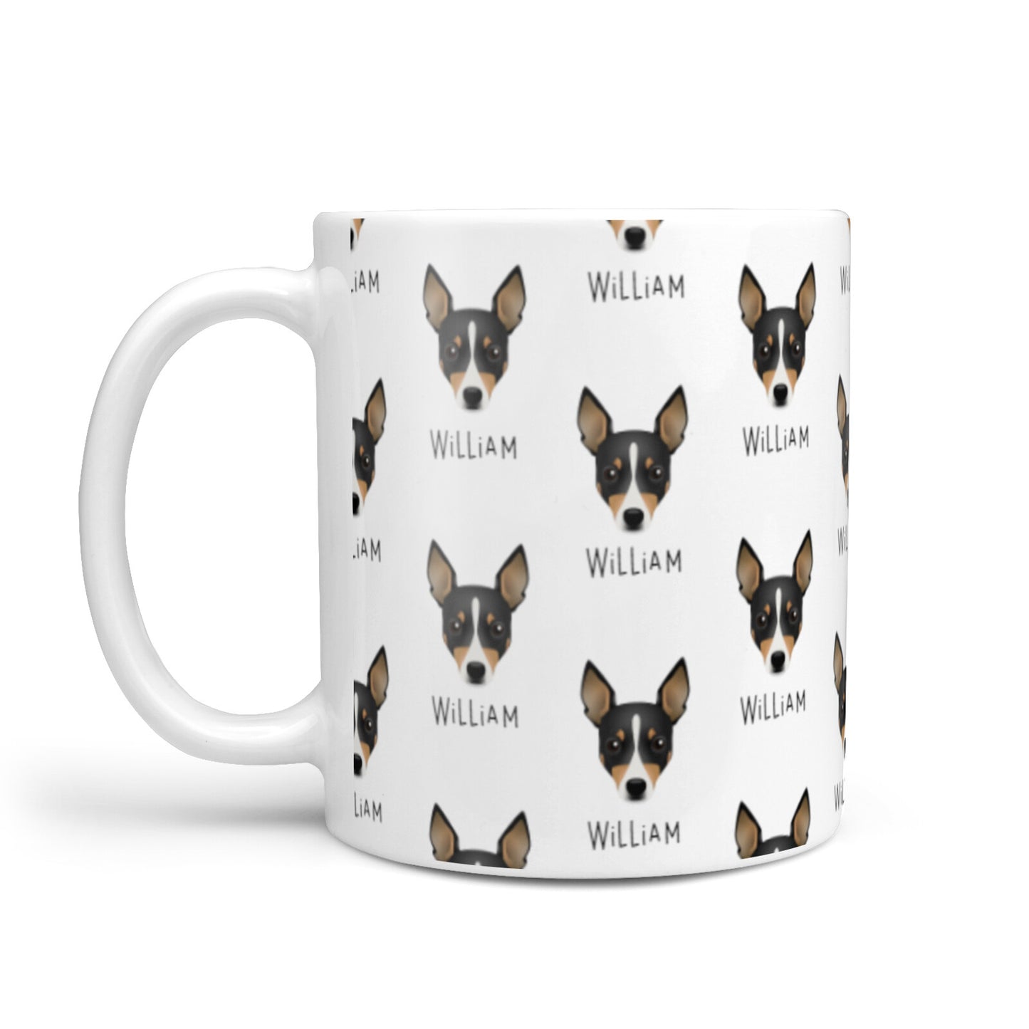Toy Fox Terrier Icon with Name 10oz Mug Alternative Image 1