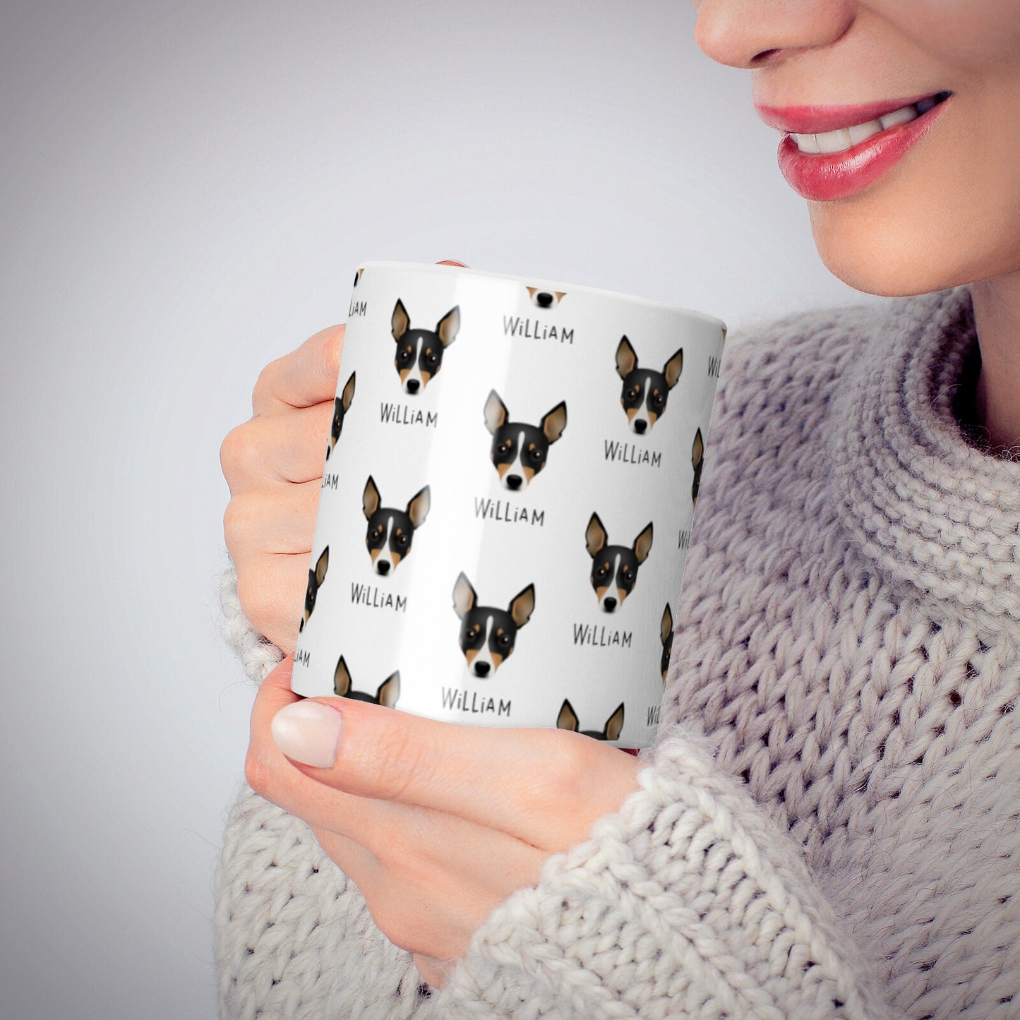 Toy Fox Terrier Icon with Name 10oz Mug Alternative Image 6