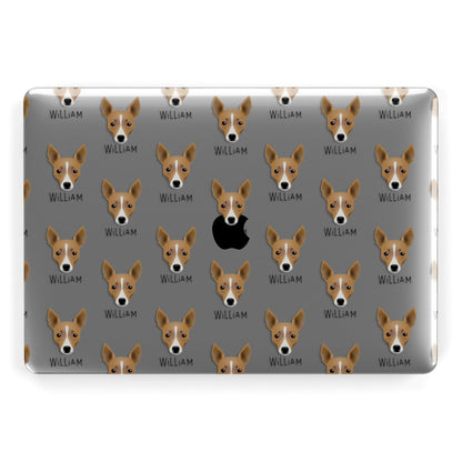 Toy Fox Terrier Icon with Name Apple MacBook Case