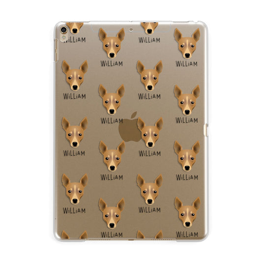 Toy Fox Terrier Icon with Name Apple iPad Gold Case