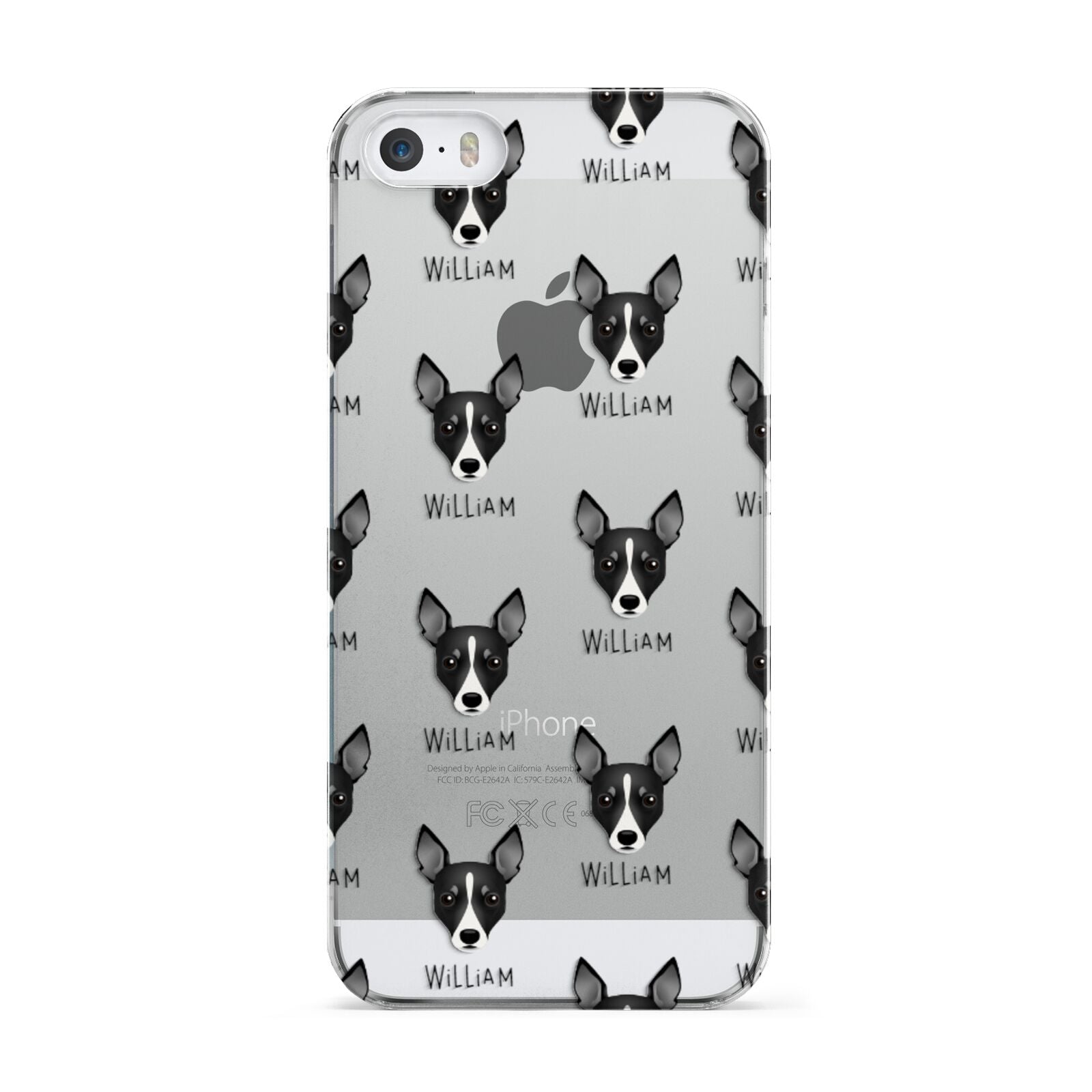 Toy Fox Terrier Icon with Name Apple iPhone 5 Case