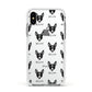 Toy Fox Terrier Icon with Name Apple iPhone Xs Impact Case White Edge on Silver Phone