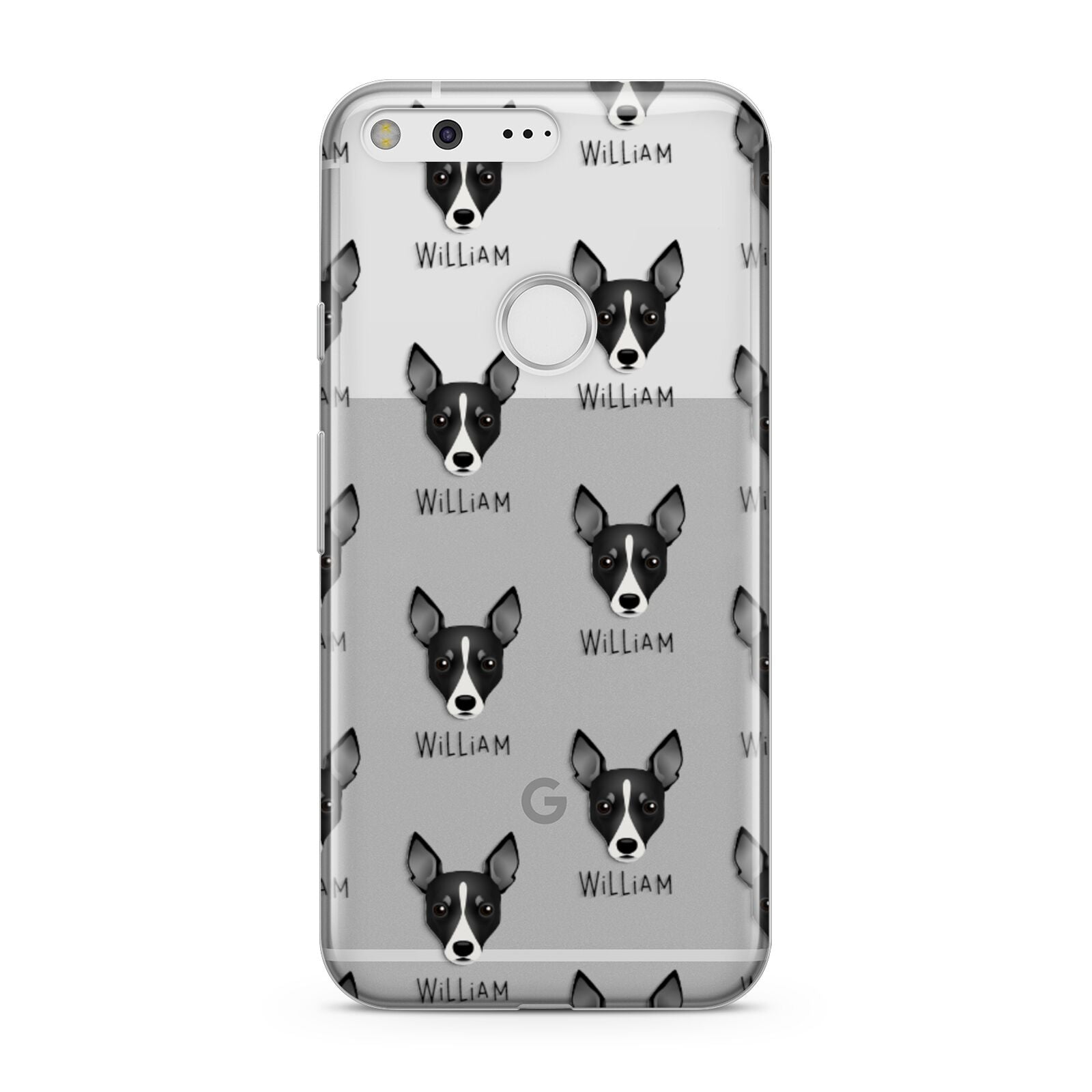 Toy Fox Terrier Icon with Name Google Pixel Case