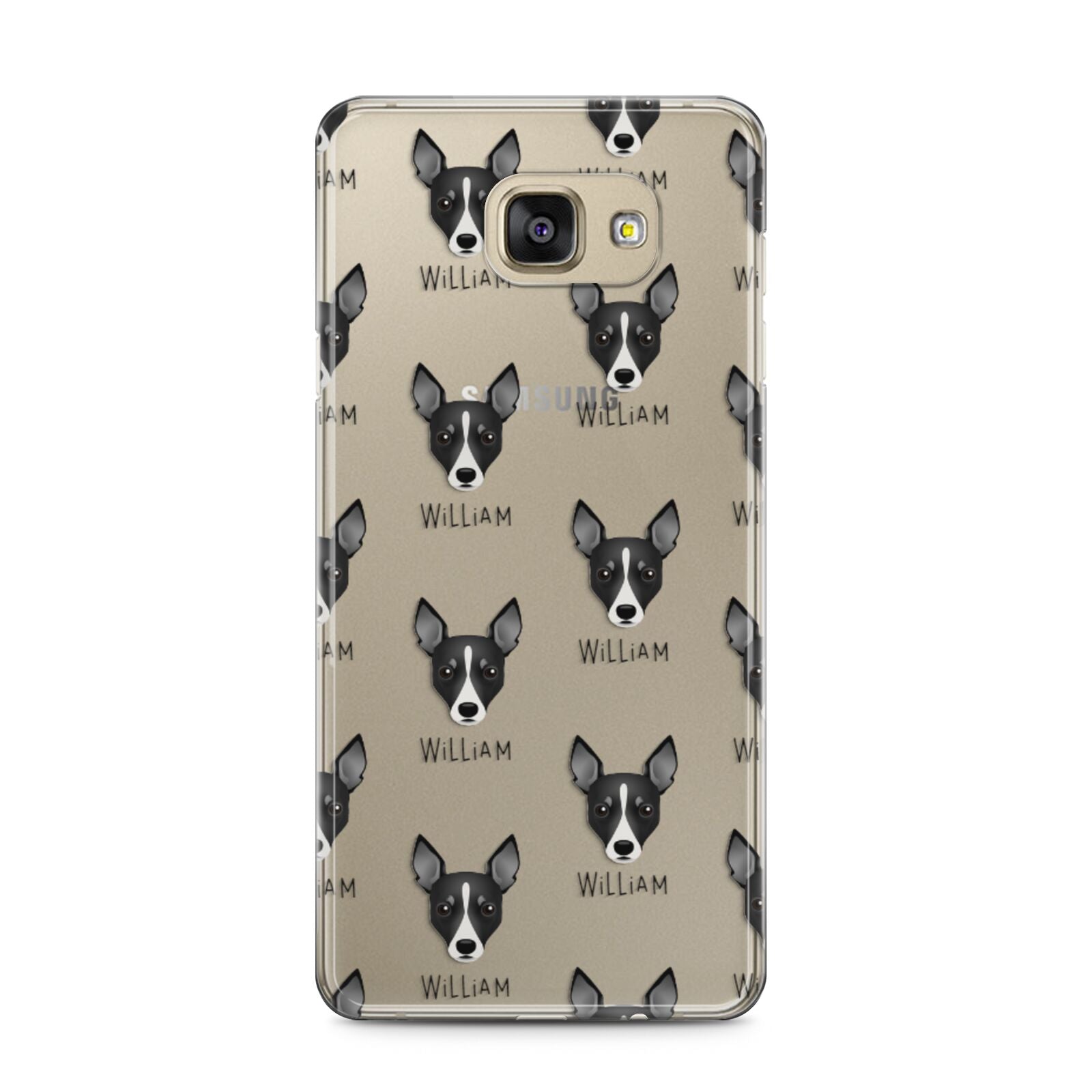 Toy Fox Terrier Icon with Name Samsung Galaxy A5 2016 Case on gold phone
