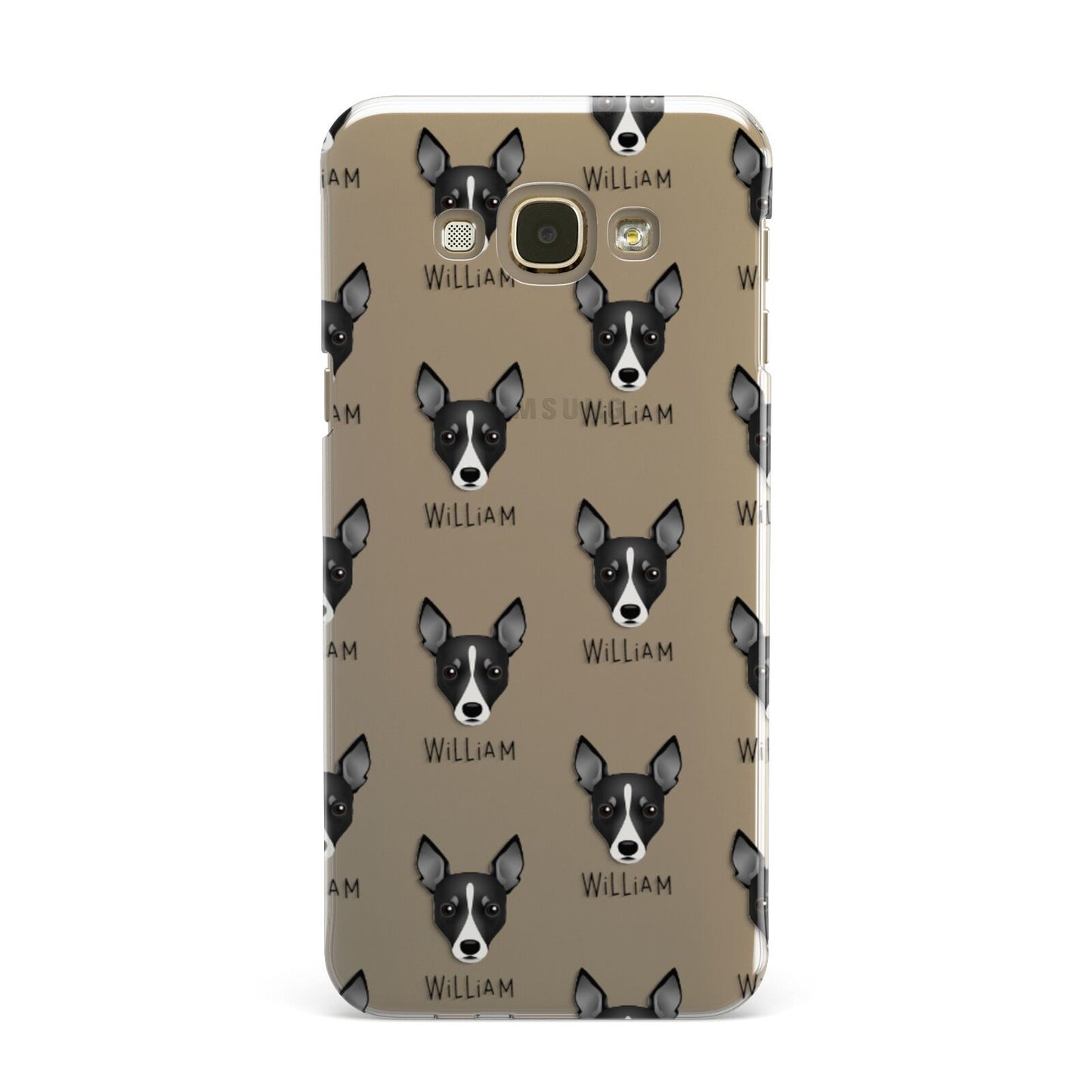 Toy Fox Terrier Icon with Name Samsung Galaxy A8 Case