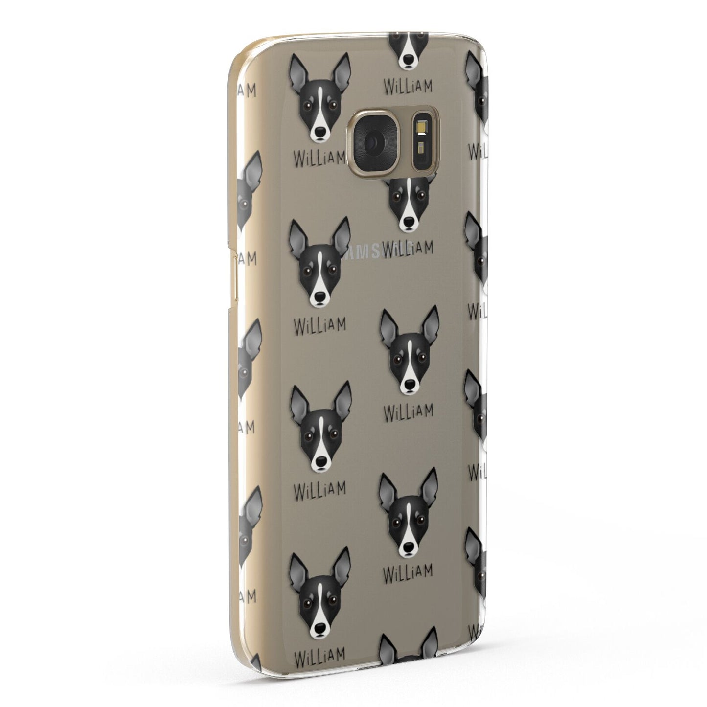 Toy Fox Terrier Icon with Name Samsung Galaxy Case Fourty Five Degrees