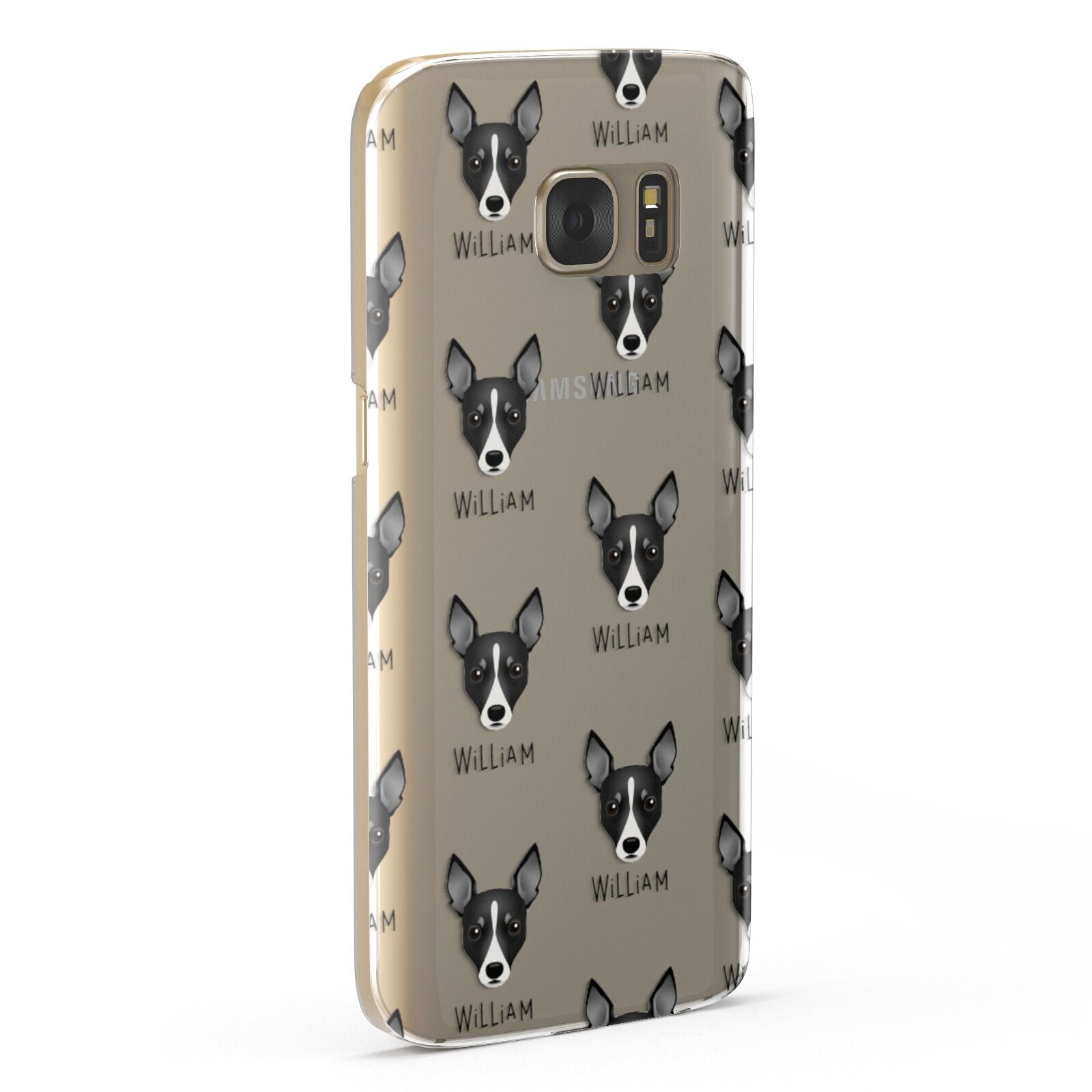 Toy Fox Terrier Icon with Name Samsung Galaxy Case Fourty Five Degrees