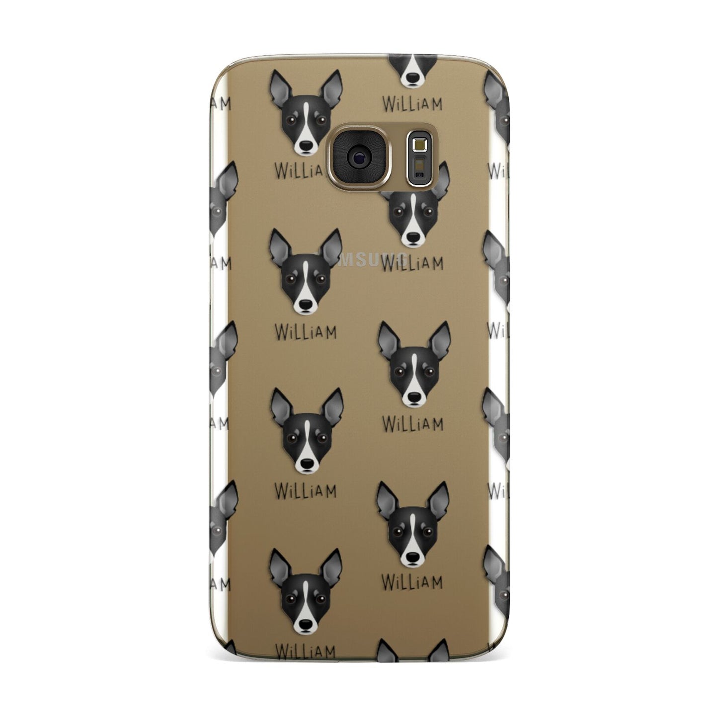 Toy Fox Terrier Icon with Name Samsung Galaxy Case