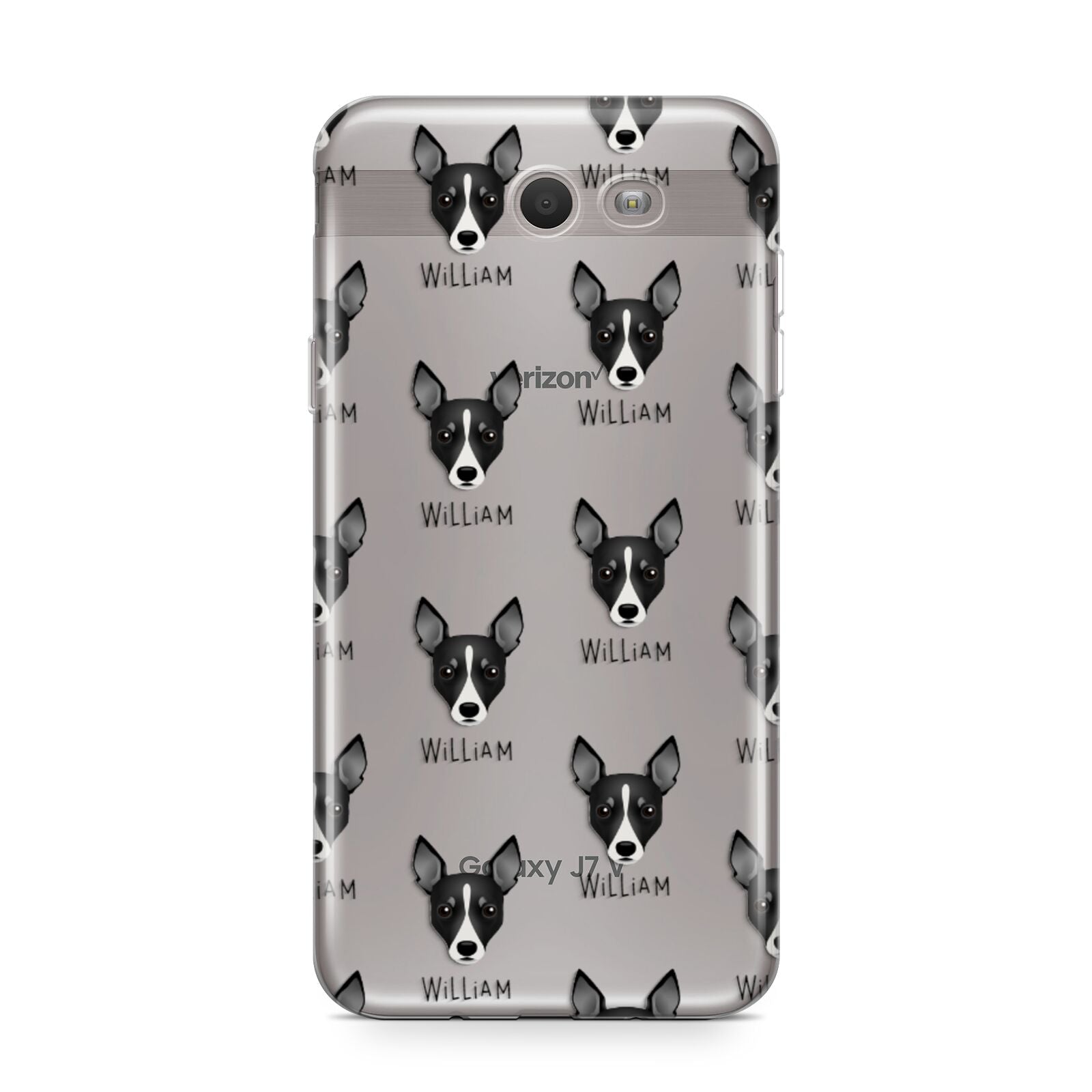 Toy Fox Terrier Icon with Name Samsung Galaxy J7 2017 Case