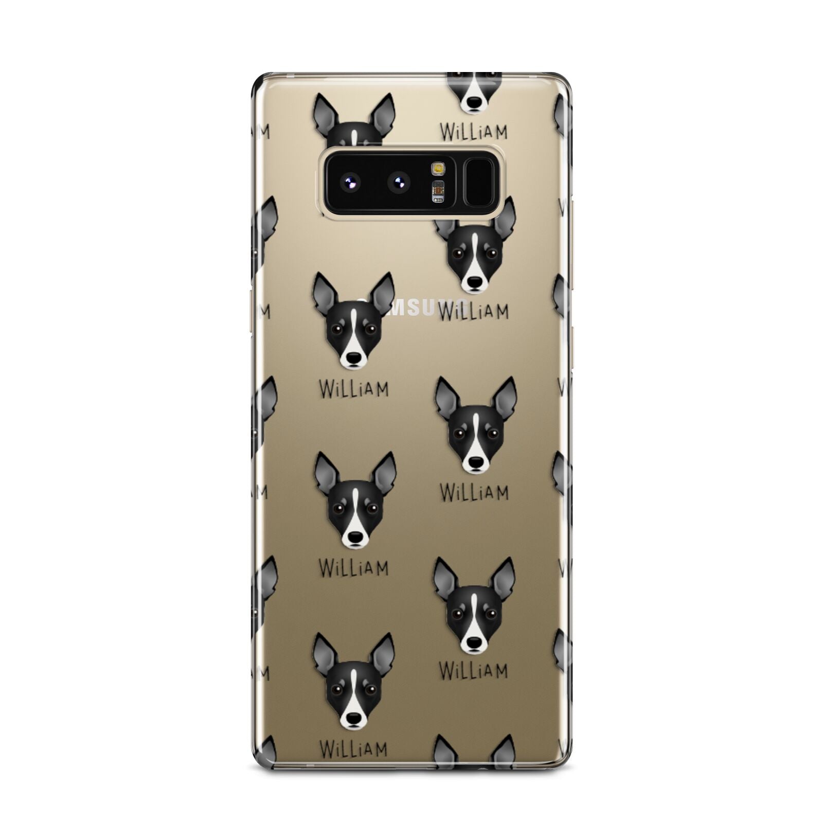 Toy Fox Terrier Icon with Name Samsung Galaxy Note 8 Case