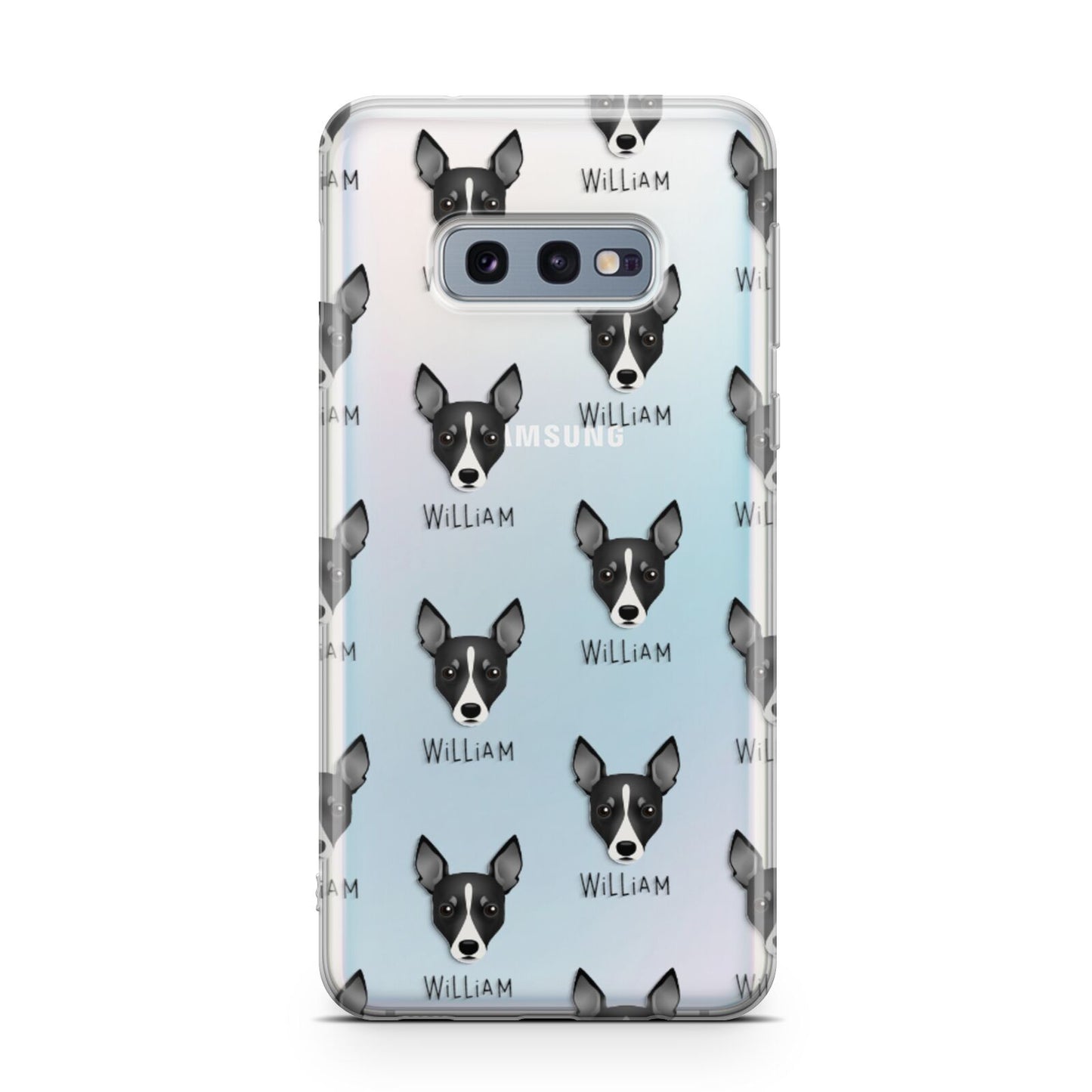 Toy Fox Terrier Icon with Name Samsung Galaxy S10E Case