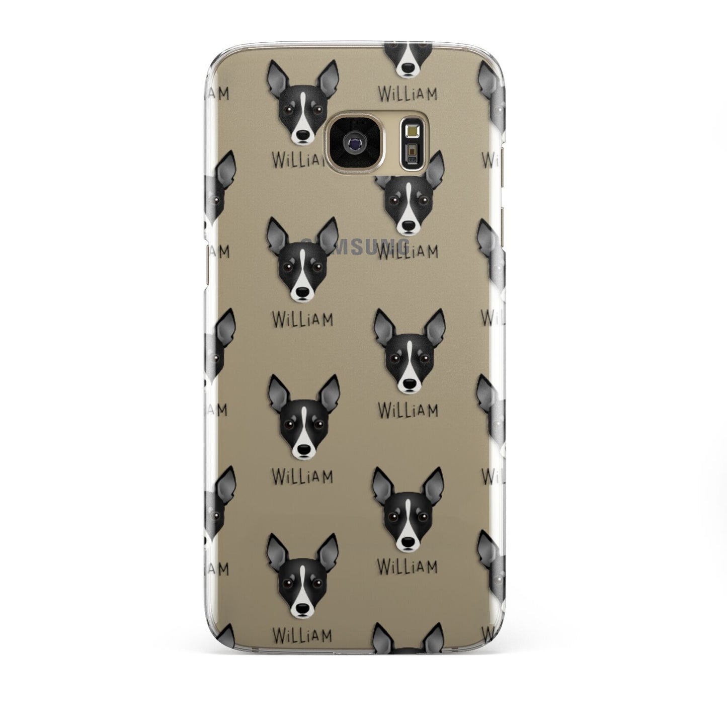 Toy Fox Terrier Icon with Name Samsung Galaxy S7 Edge Case