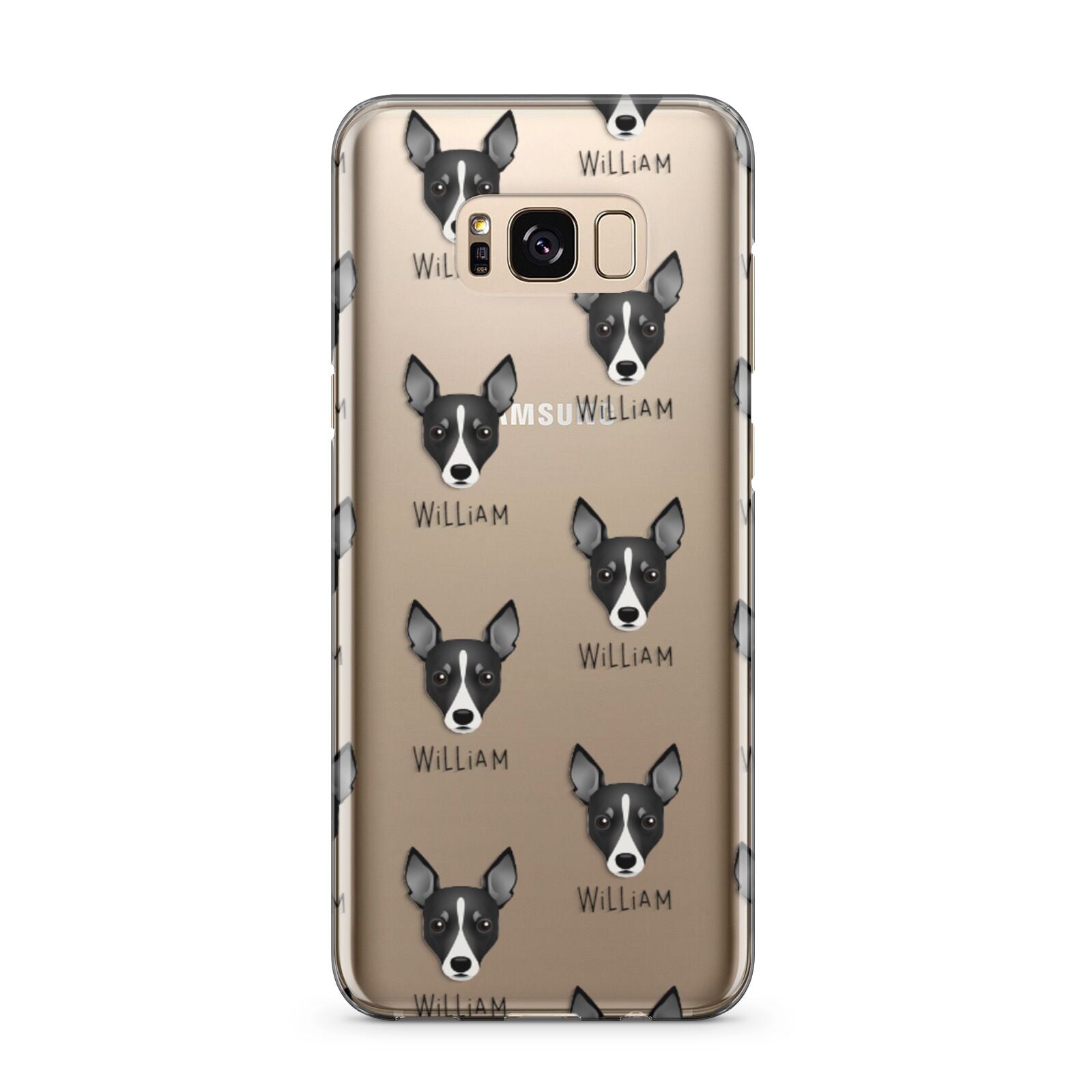 Toy Fox Terrier Icon with Name Samsung Galaxy S8 Plus Case