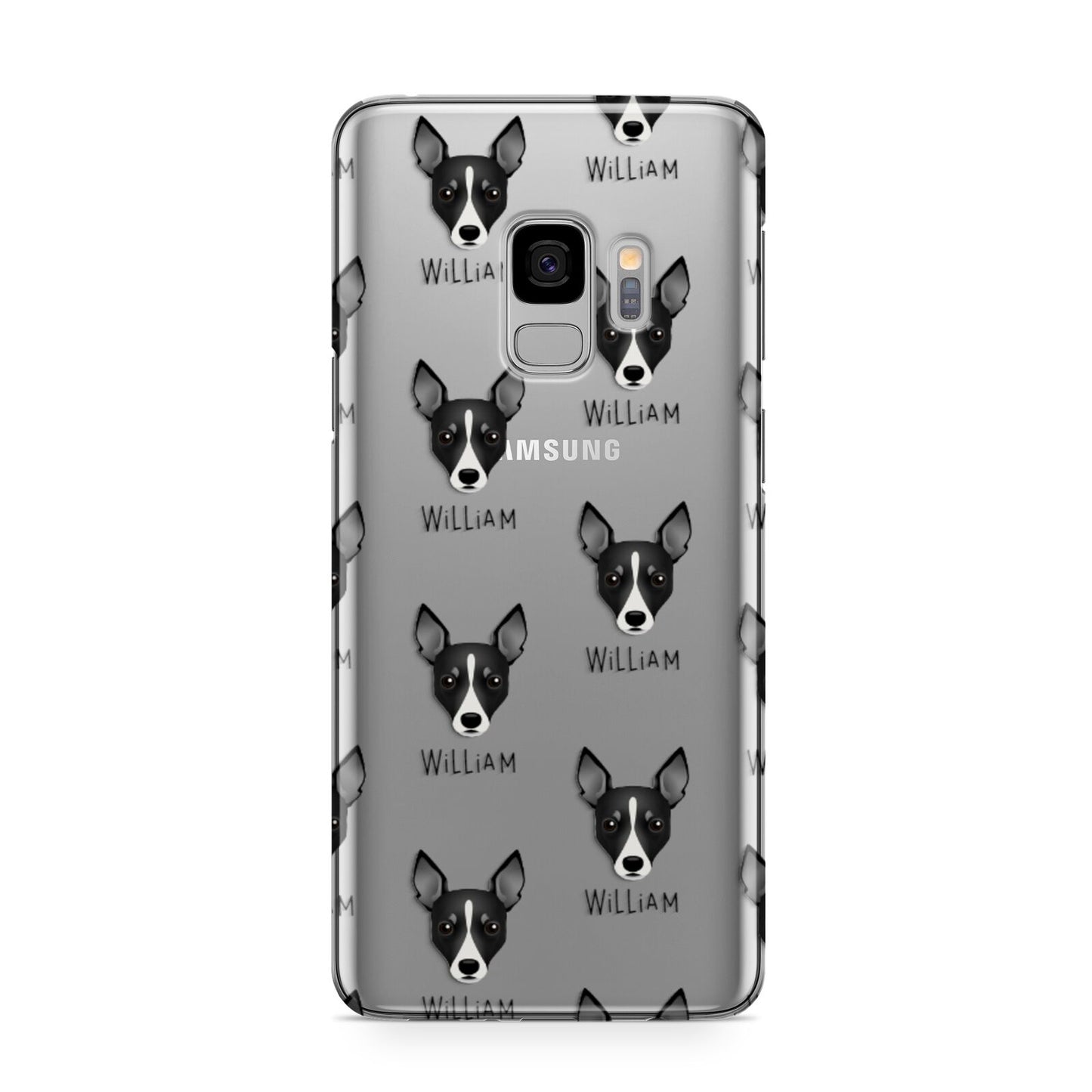 Toy Fox Terrier Icon with Name Samsung Galaxy S9 Case