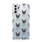 Toy Fox Terrier Icon with Name Samsung S21 Plus Phone Case