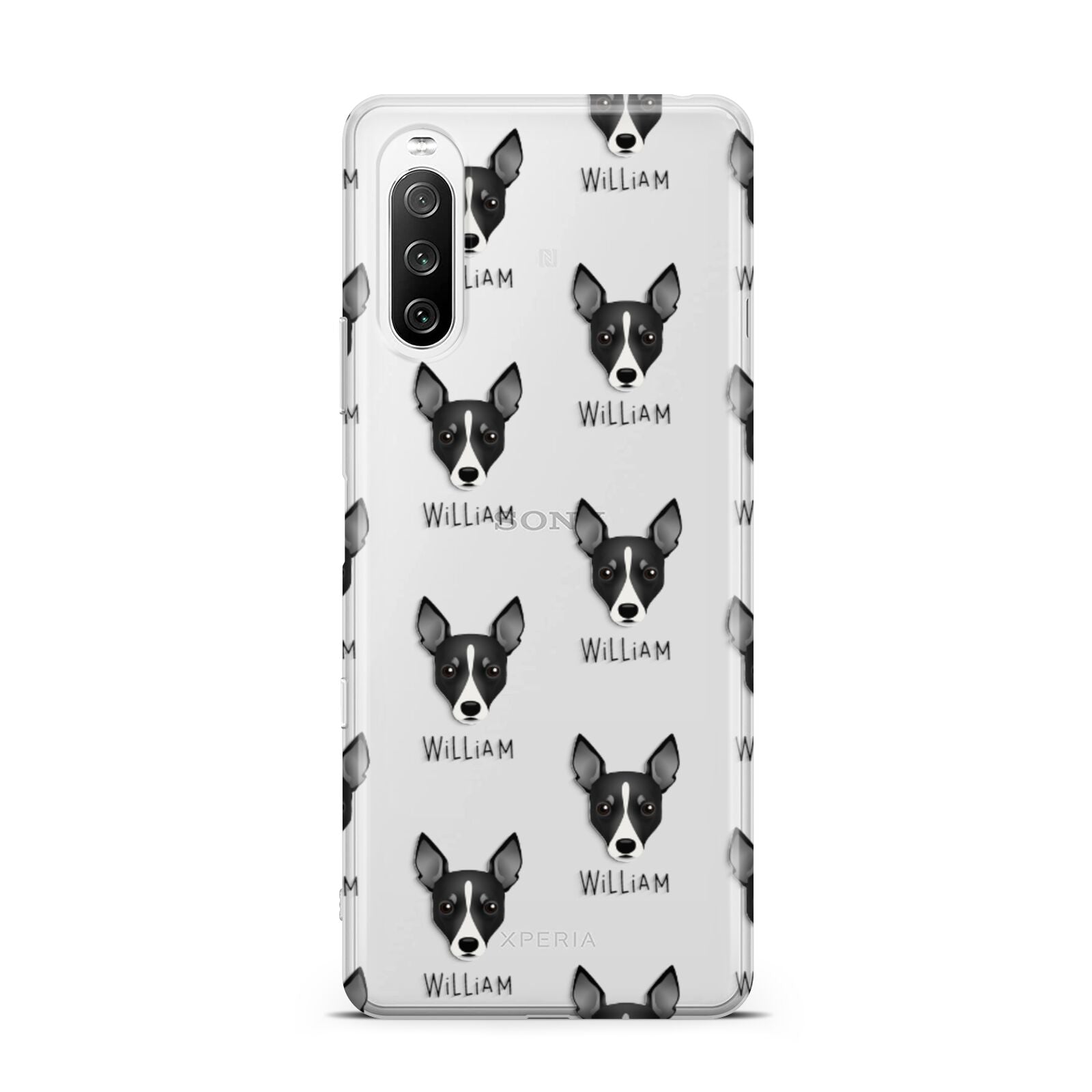 Toy Fox Terrier Icon with Name Sony Xperia 10 III Case