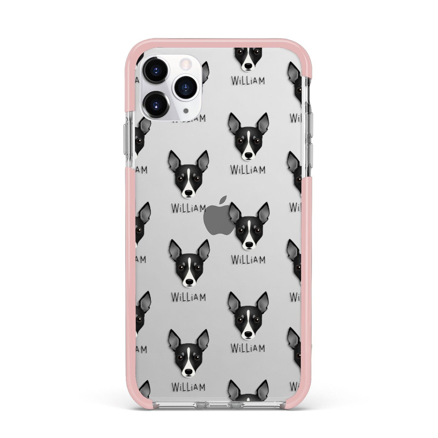 Toy Fox Terrier Icon with Name iPhone 11 Pro Max Impact Pink Edge Case