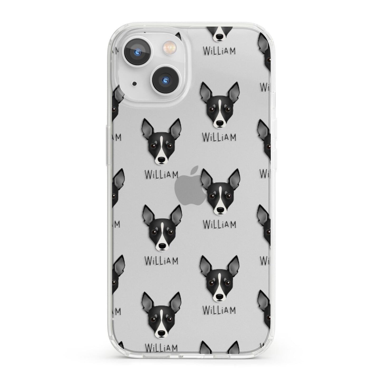 Toy Fox Terrier Icon with Name iPhone 13 Clear Bumper Case