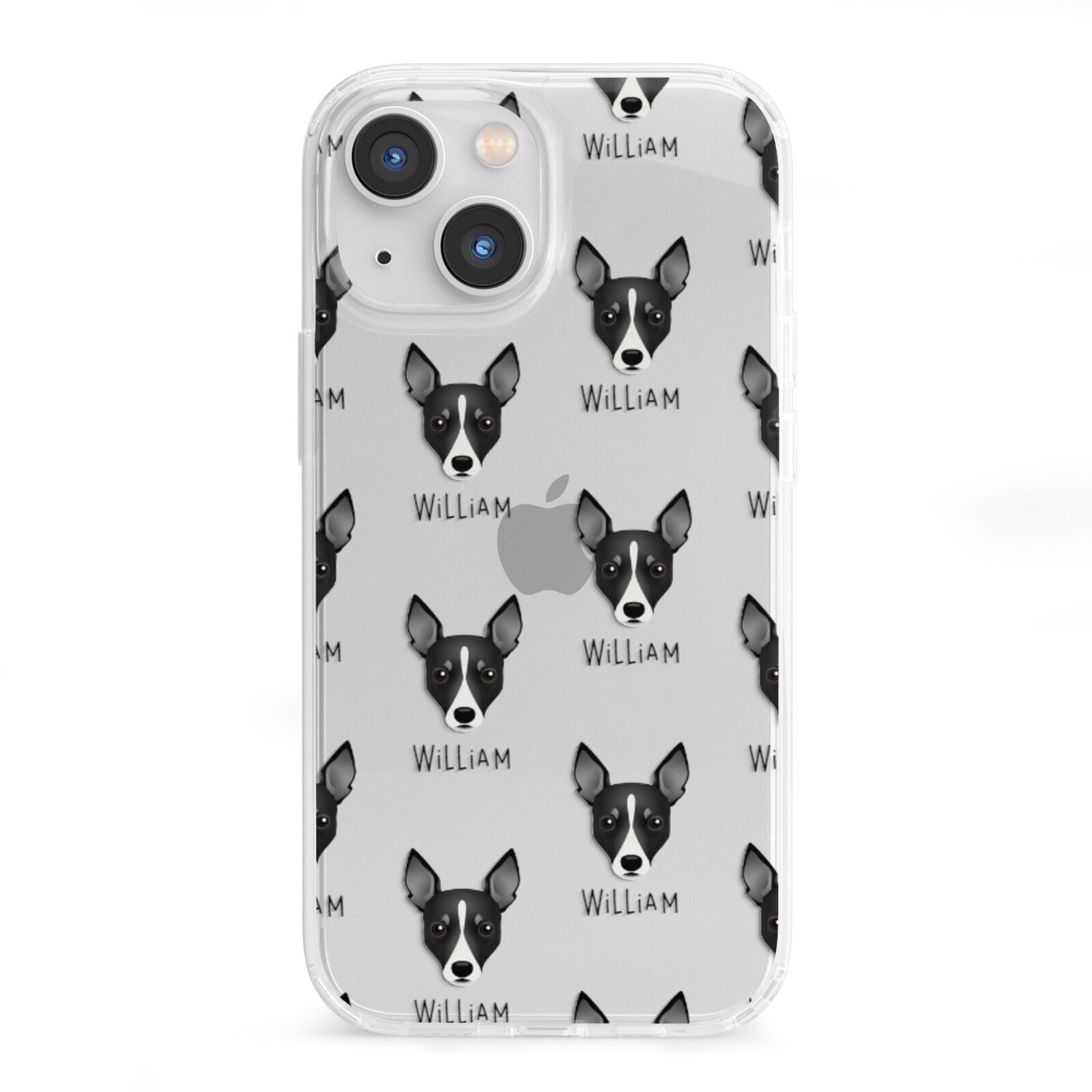 Toy Fox Terrier Icon with Name iPhone 13 Mini Clear Bumper Case