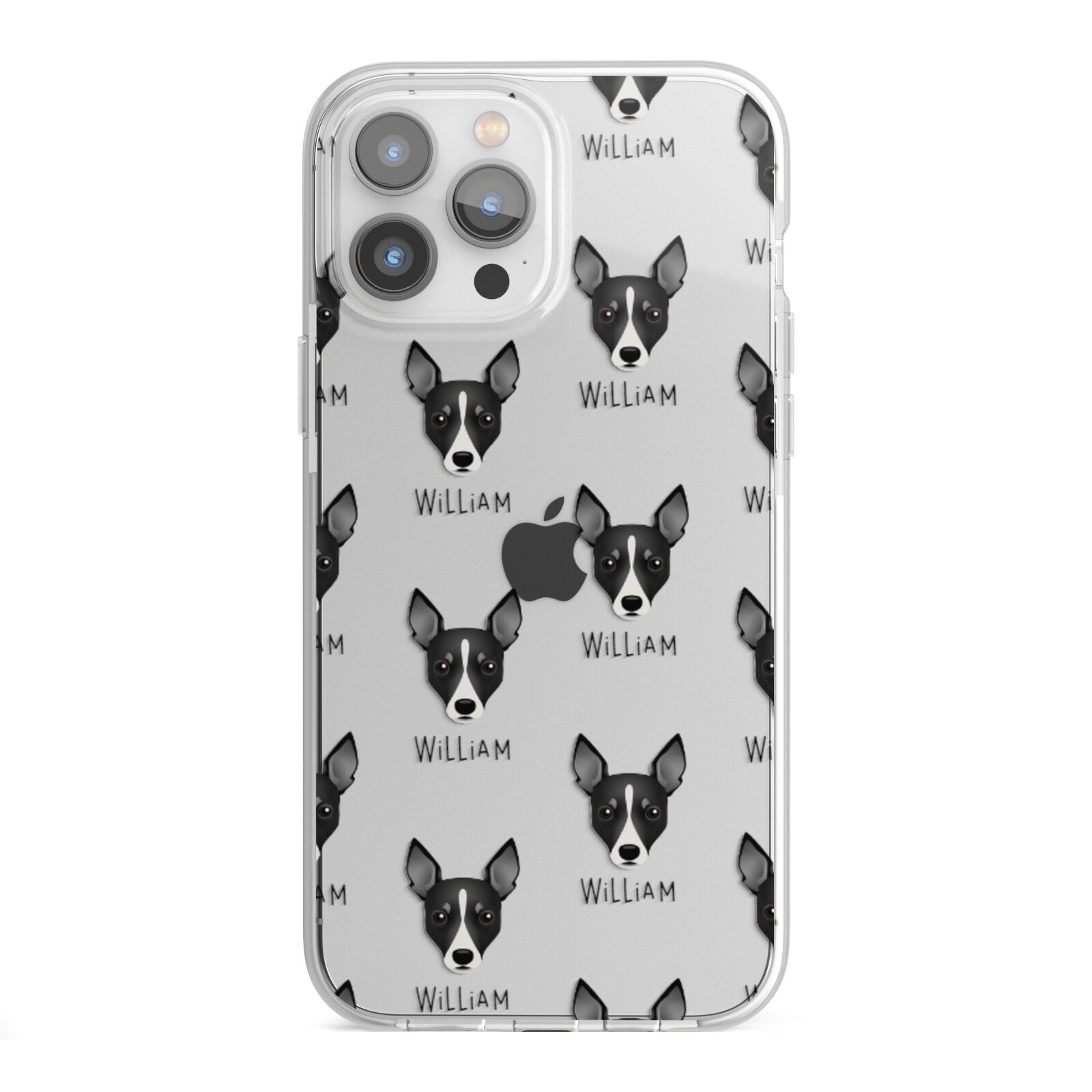 Toy Fox Terrier Icon with Name iPhone 13 Pro Max TPU Impact Case with White Edges