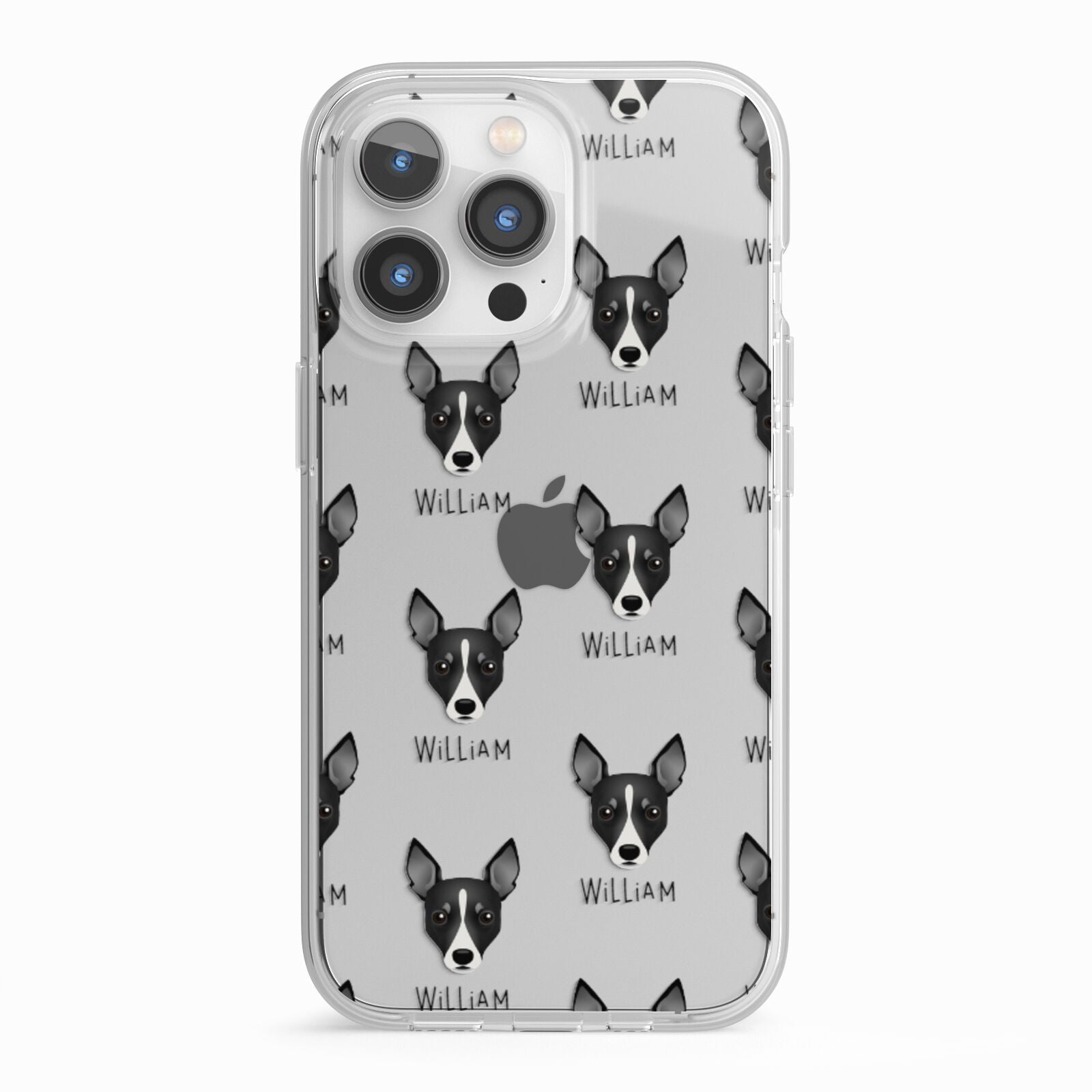 Toy Fox Terrier Icon with Name iPhone 13 Pro TPU Impact Case with White Edges