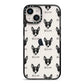 Toy Fox Terrier Icon with Name iPhone 14 Black Impact Case on Silver phone