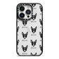 Toy Fox Terrier Icon with Name iPhone 14 Pro Black Impact Case on Silver phone