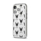 Toy Fox Terrier Icon with Name iPhone 14 Pro Clear Tough Case Silver Angled Image