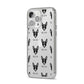 Toy Fox Terrier Icon with Name iPhone 14 Pro Max Clear Tough Case Silver Angled Image
