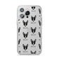 Toy Fox Terrier Icon with Name iPhone 14 Pro Max Clear Tough Case Silver