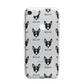 Toy Fox Terrier Icon with Name iPhone 7 Bumper Case on Silver iPhone