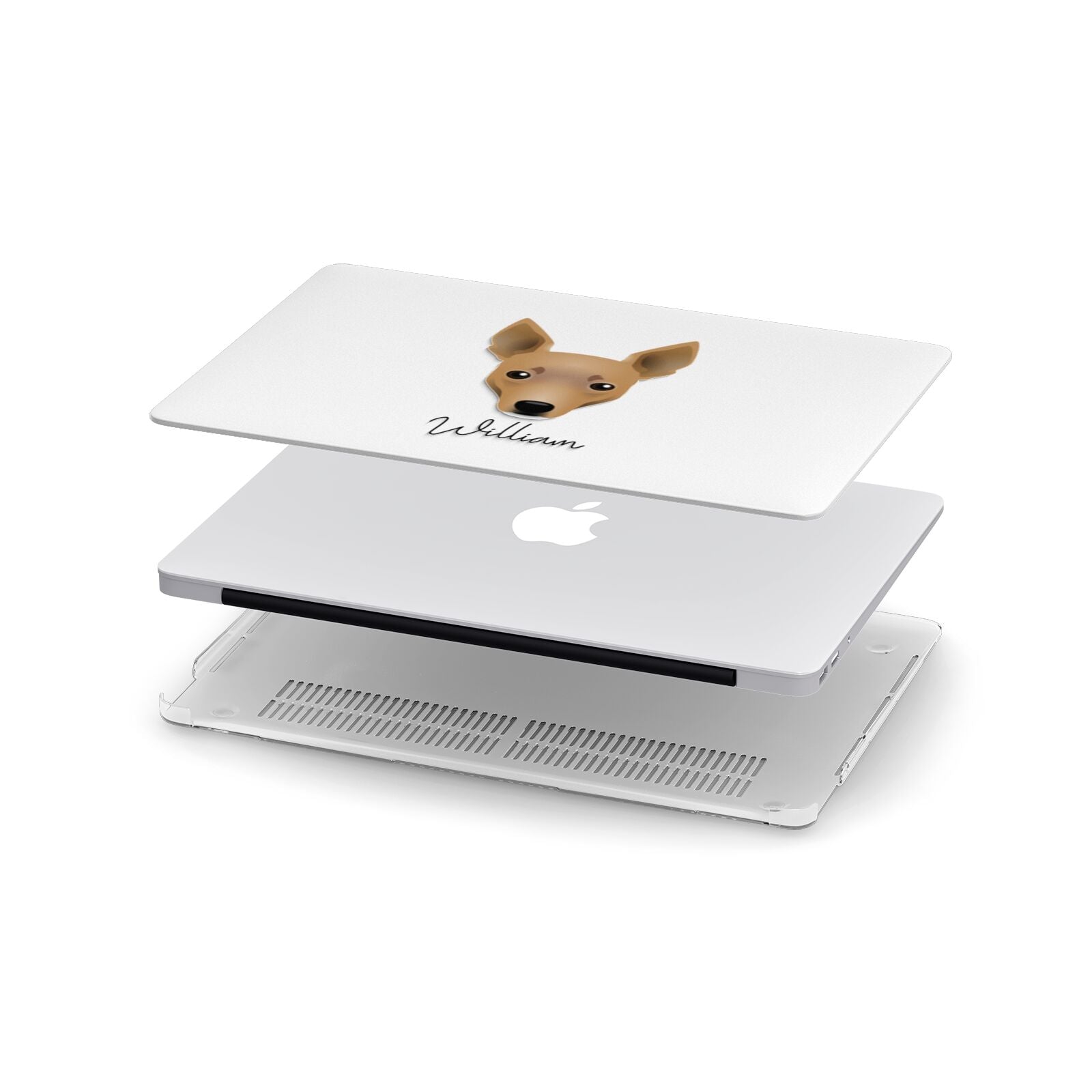 Toy Fox Terrier Personalised Apple MacBook Case in Detail