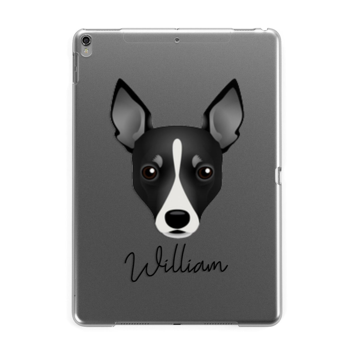 Toy Fox Terrier Personalised Apple iPad Grey Case