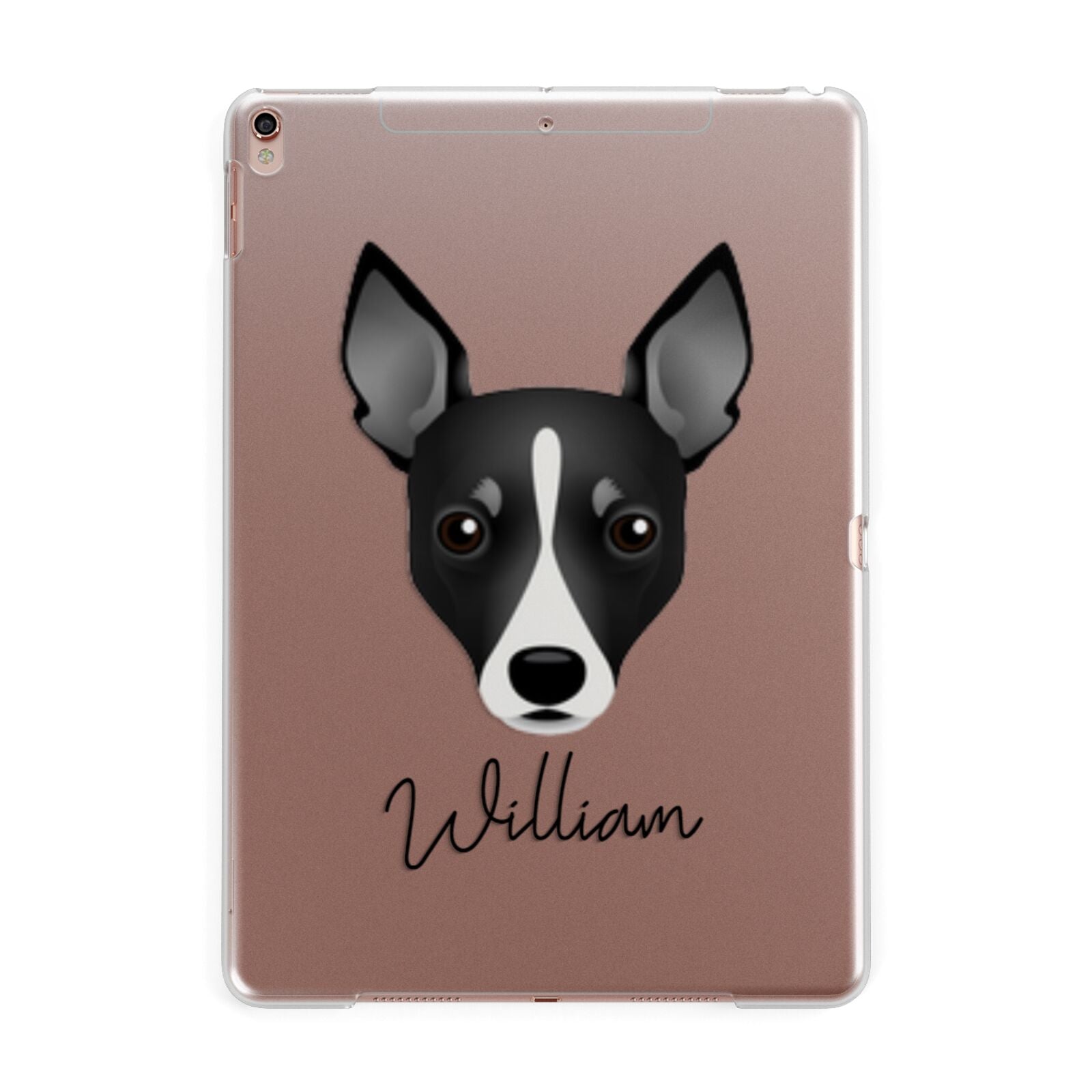 Toy Fox Terrier Personalised Apple iPad Rose Gold Case