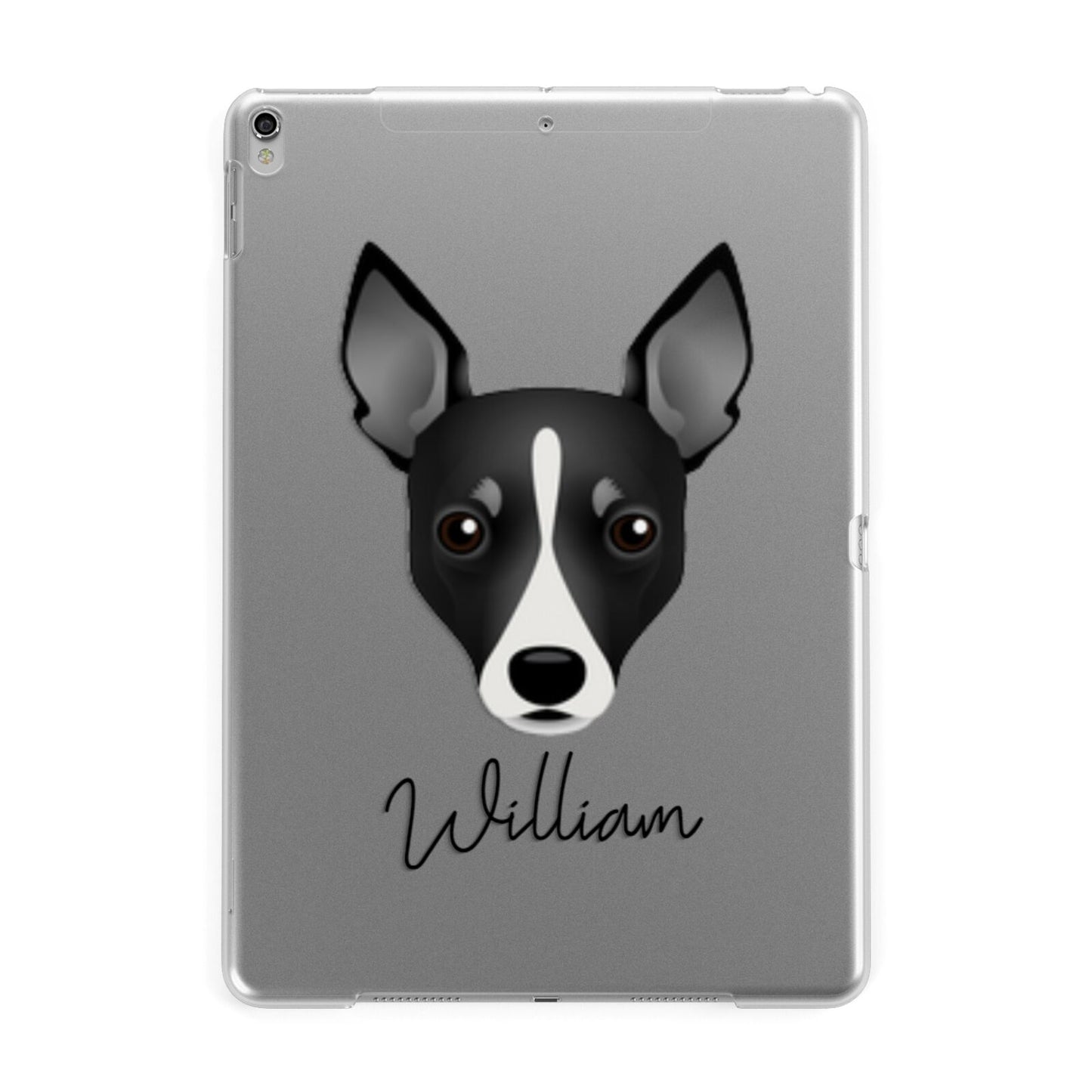 Toy Fox Terrier Personalised Apple iPad Silver Case