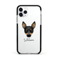 Toy Fox Terrier Personalised Apple iPhone 11 Pro in Silver with Black Impact Case