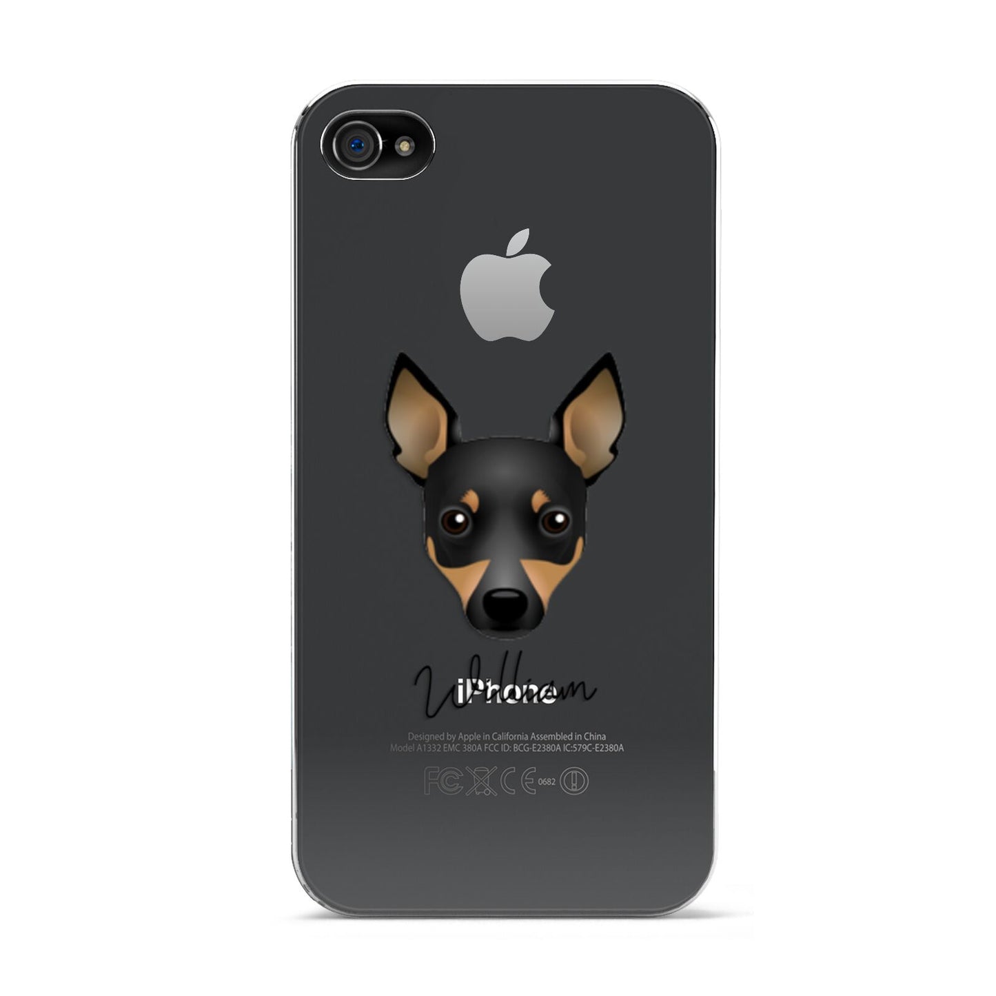 Toy Fox Terrier Personalised Apple iPhone 4s Case